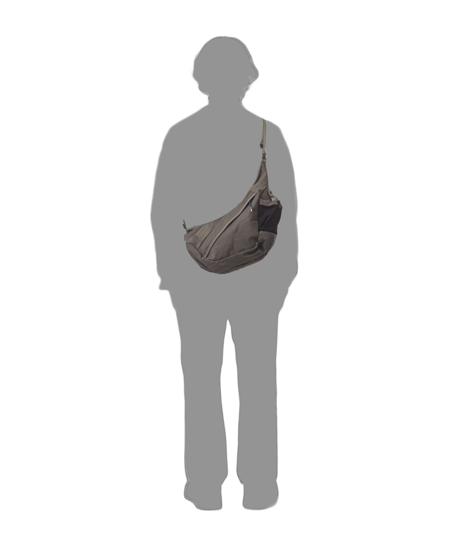 TEXTURED TWILL MINI SHOULDER BAG "BLACK"