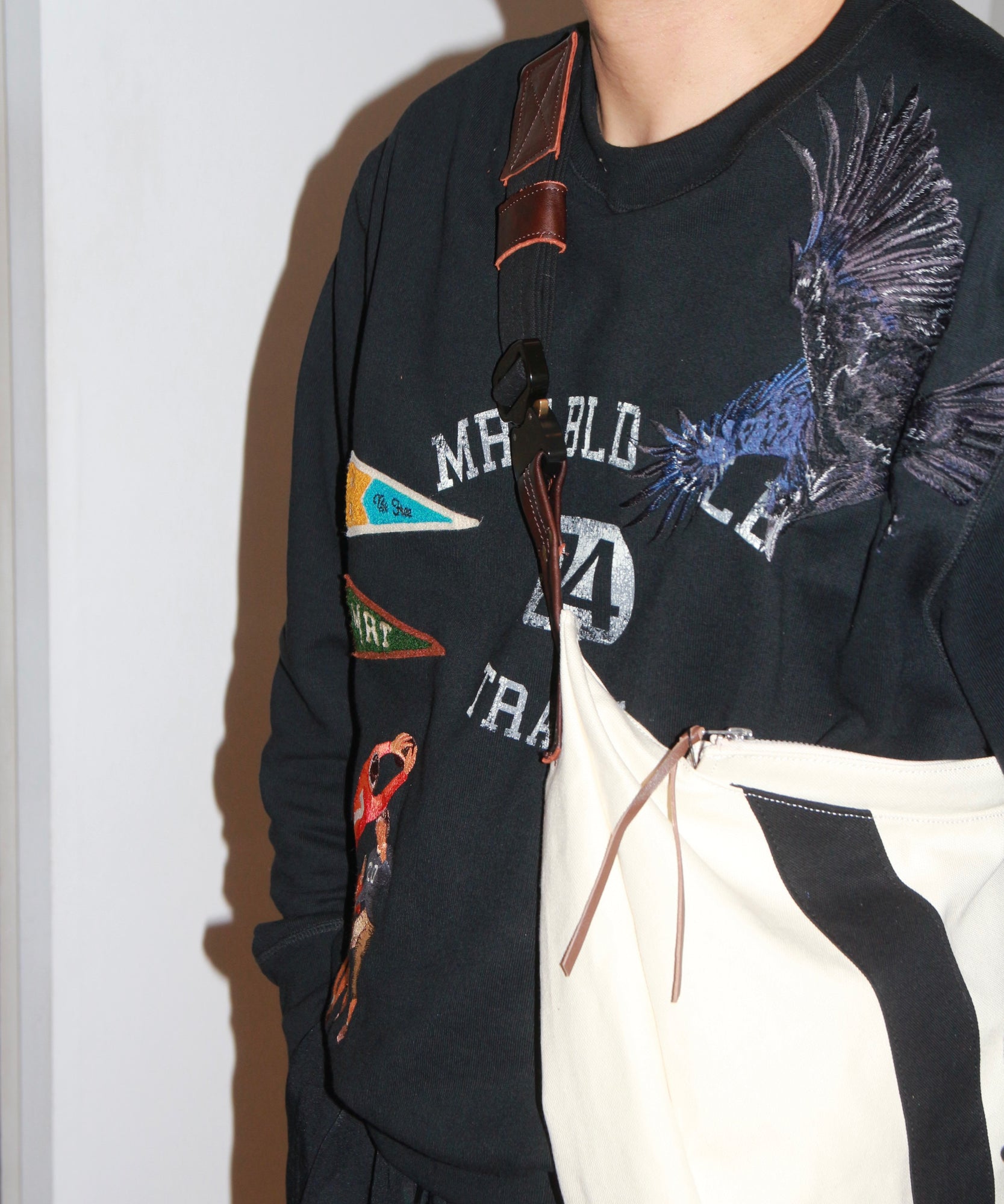 3D cutting messenger bag "RED"