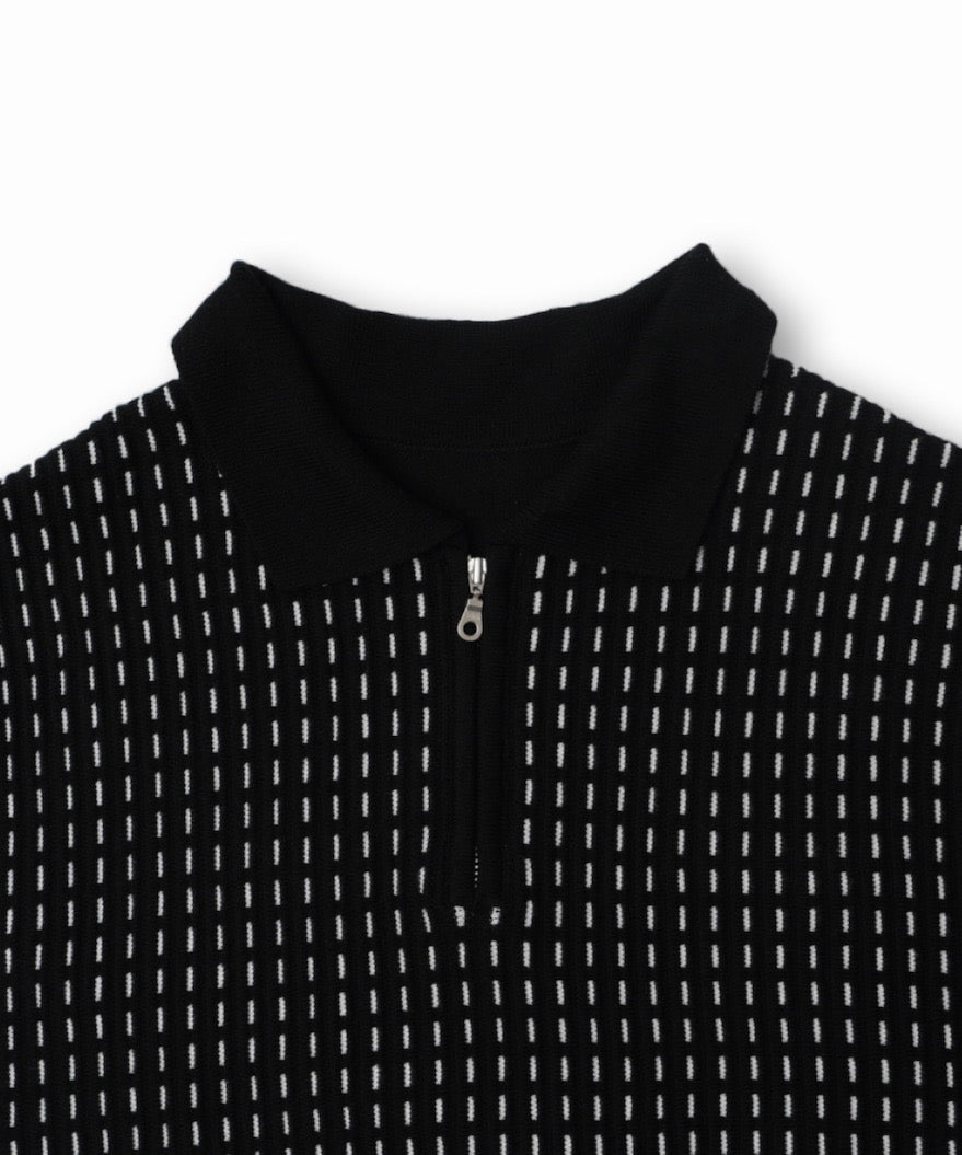 diidii knit polo "BLACK"