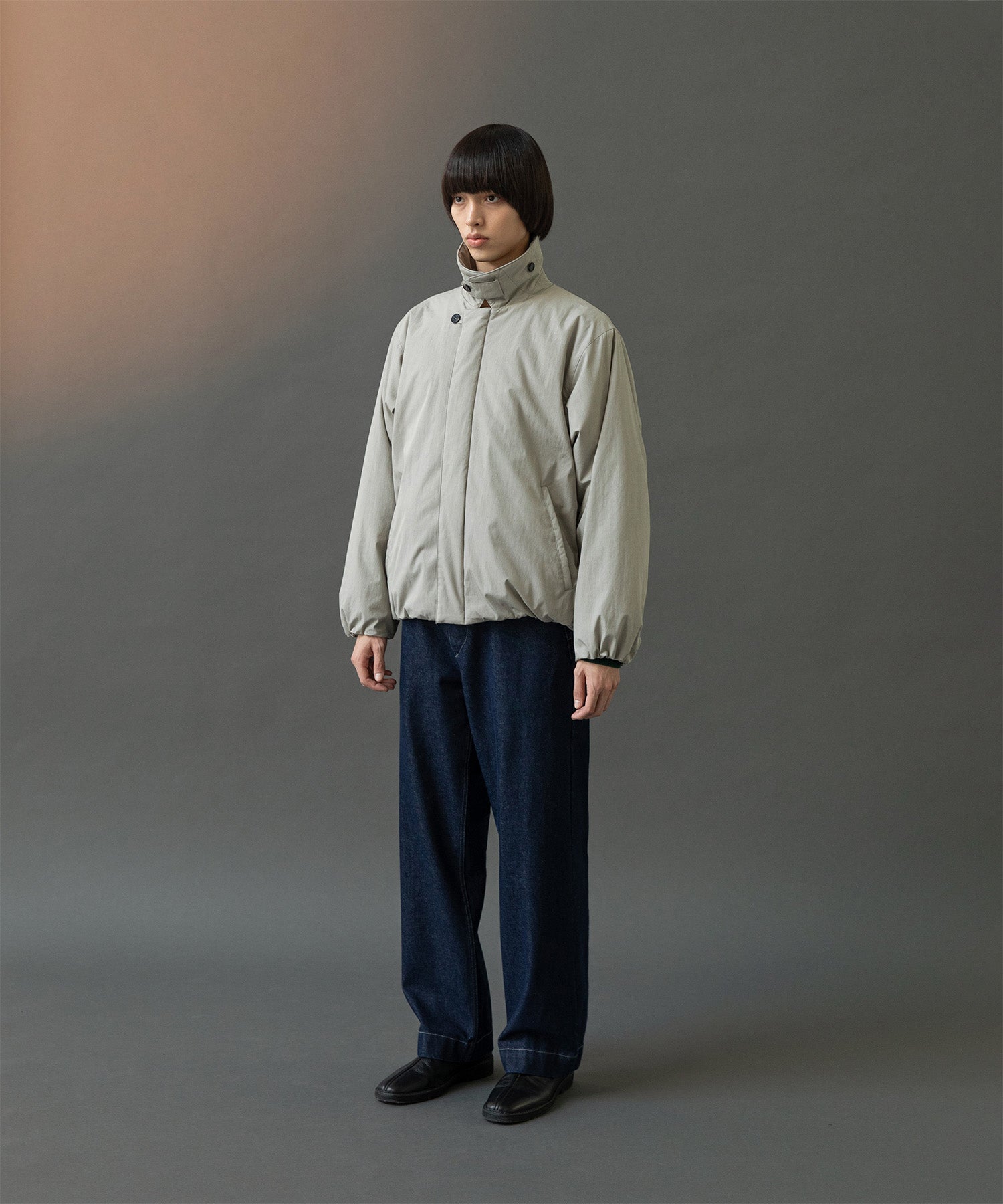 ANOTHER OFFICE アナザーオフィス アウター  中綿ジャケット　プリマロフト　カーキグレー 韓国ブランド  正規取扱店 INPUT 広島