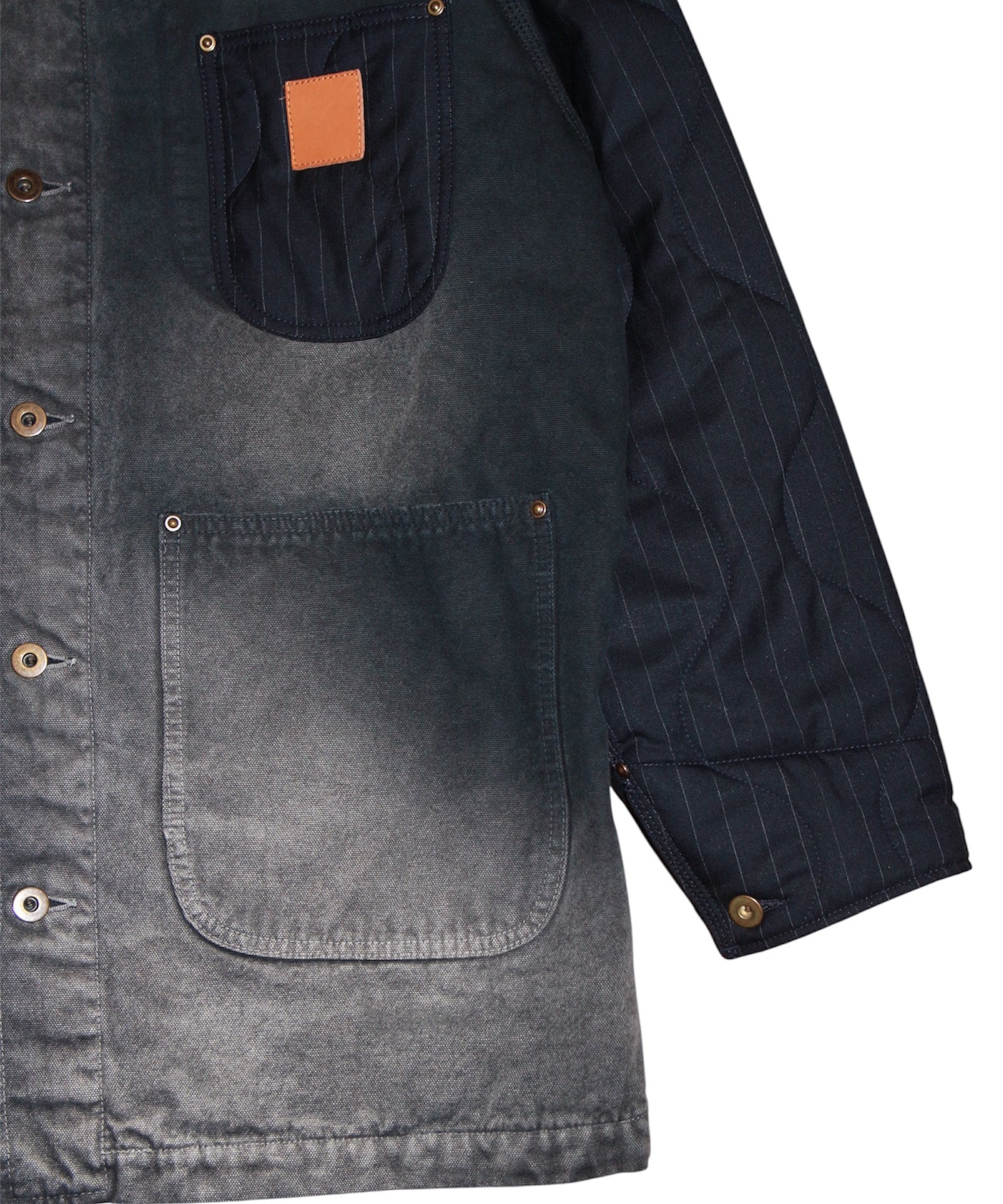 Vintage-effect work coat "BLACK"