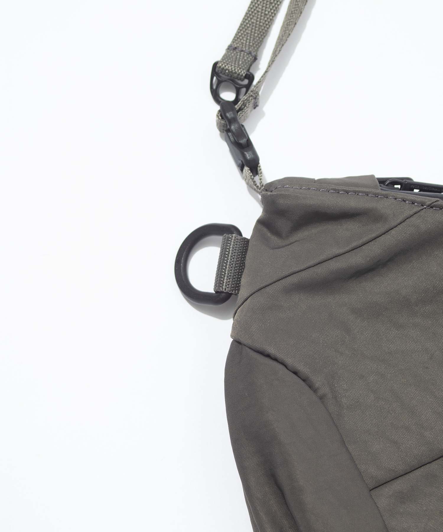 TEXTURED TWILL MINI SHOULDER BAG "BLACK"