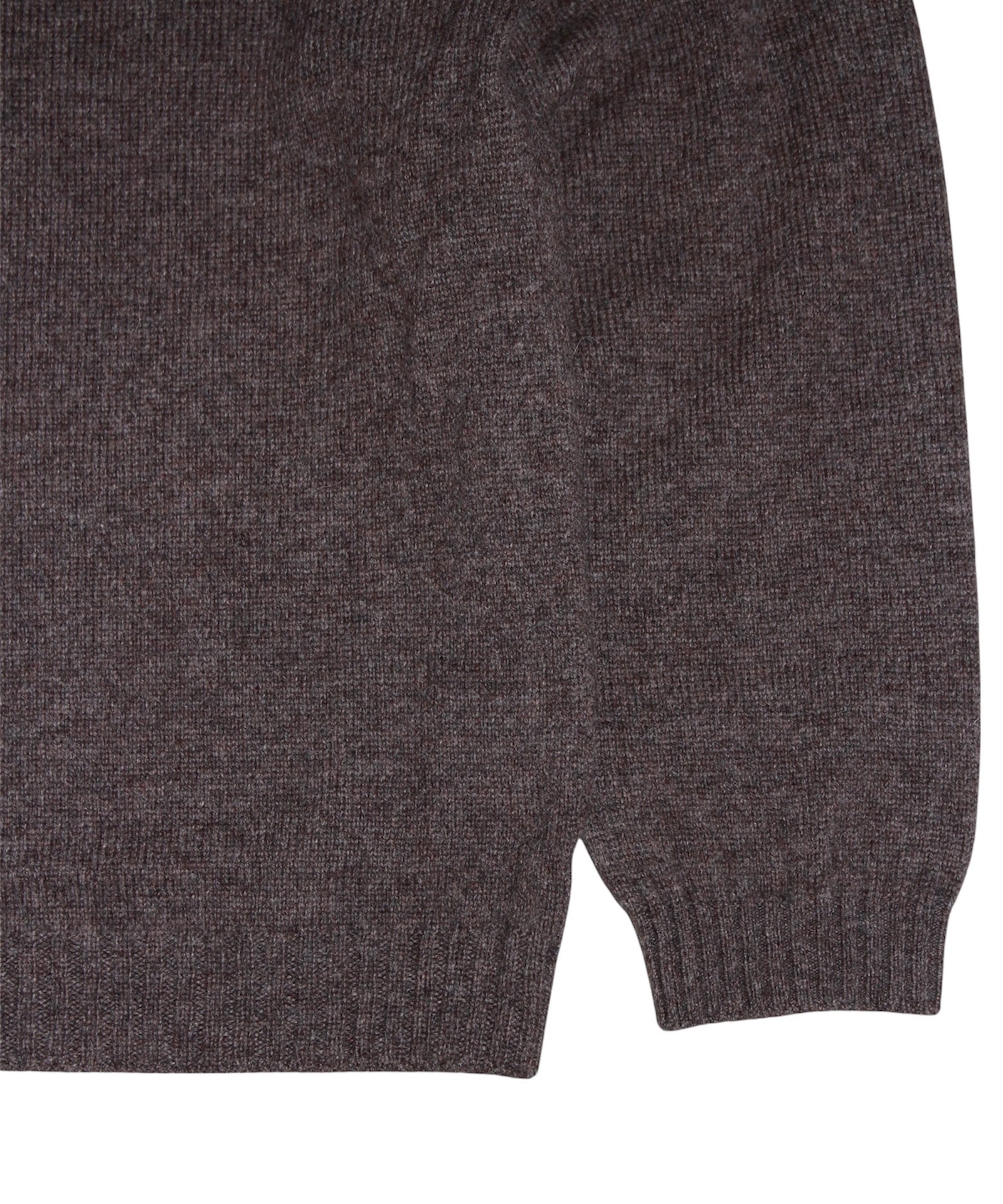 ALPACA POLO COLLAR KNIT SHIRT "BROWN"