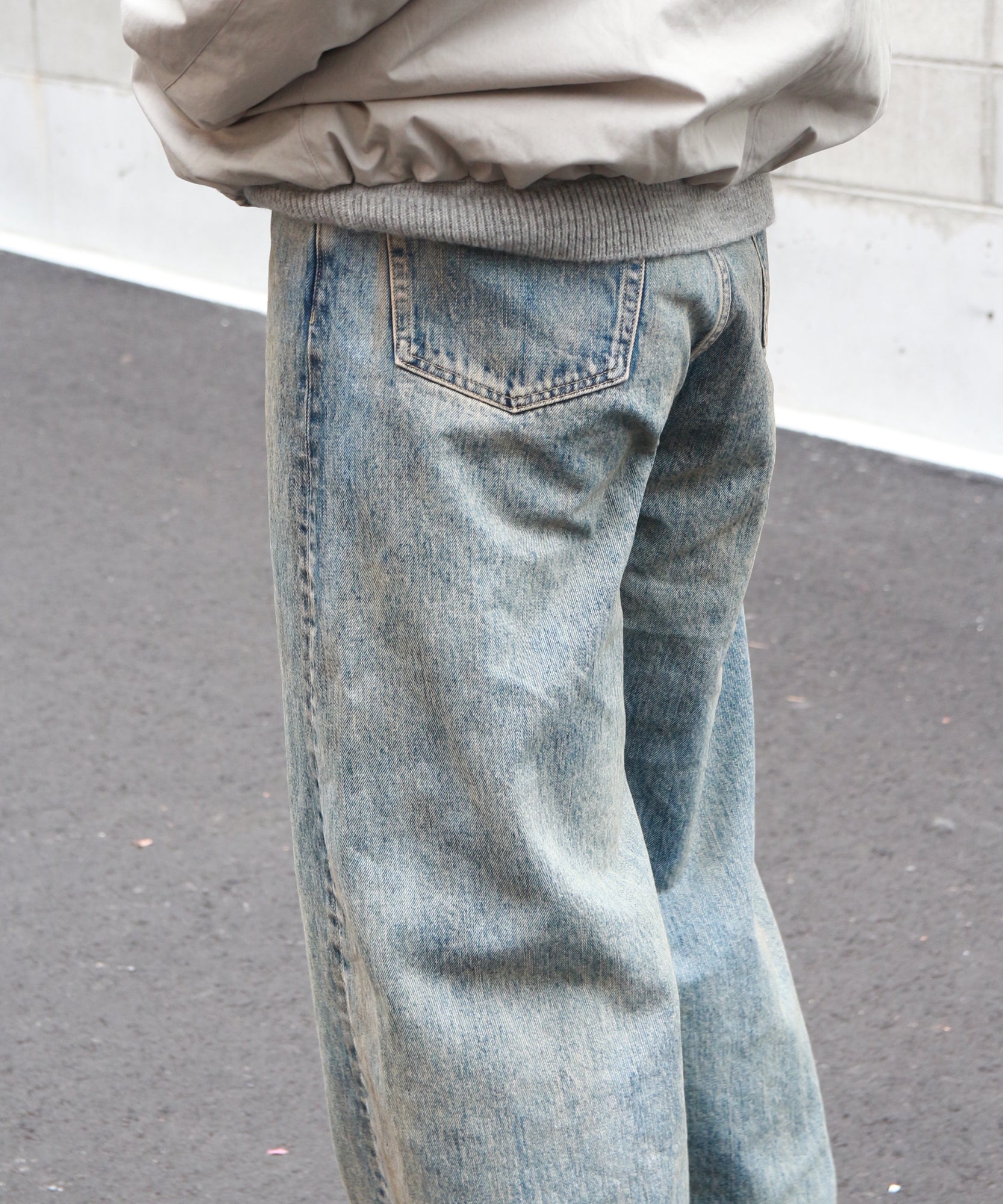 TWIST SEAM BAGGY VINTAGE DENIM JEANS "INDIGO"