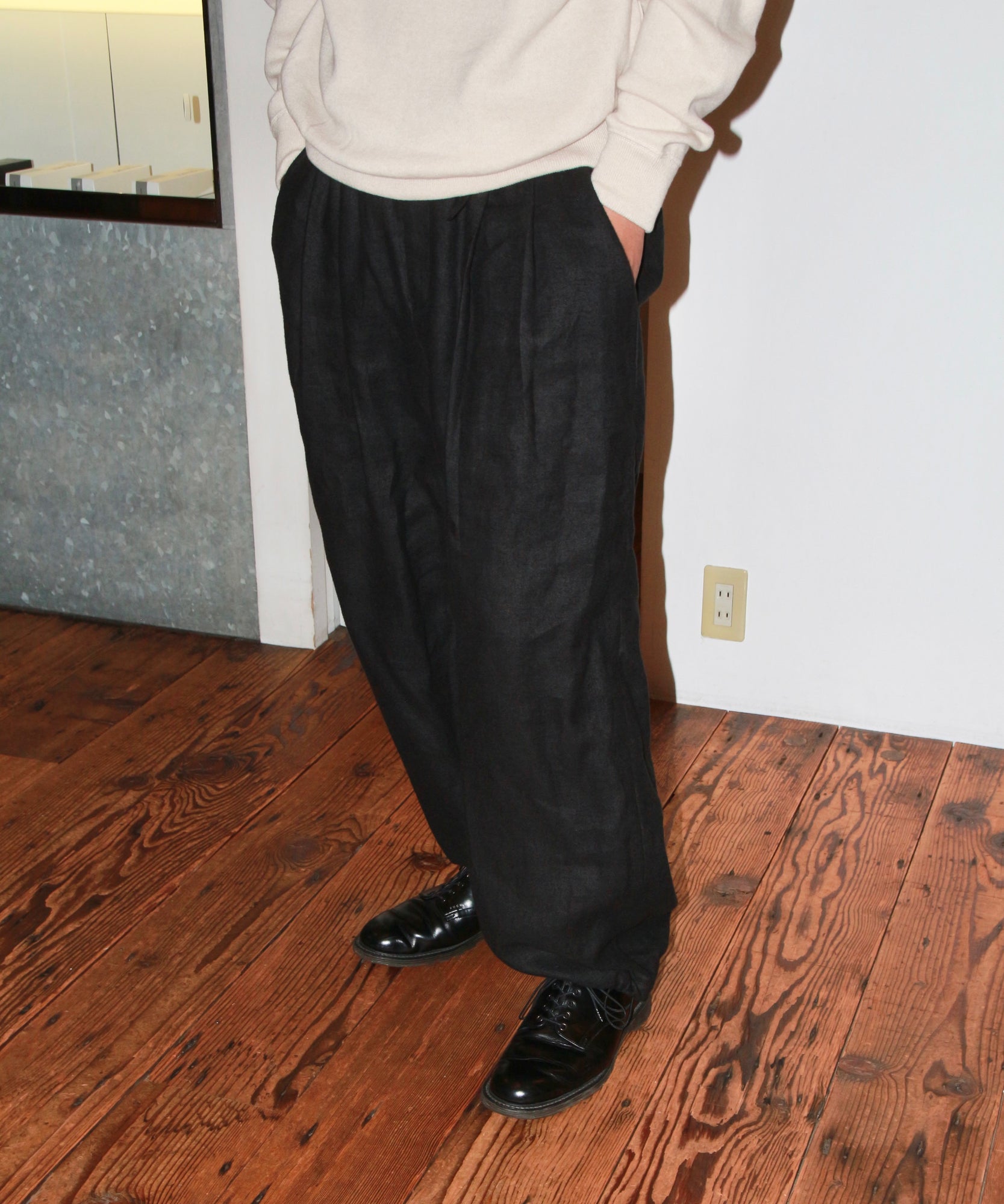 HEMP BROWSING PANTS "BLACK"