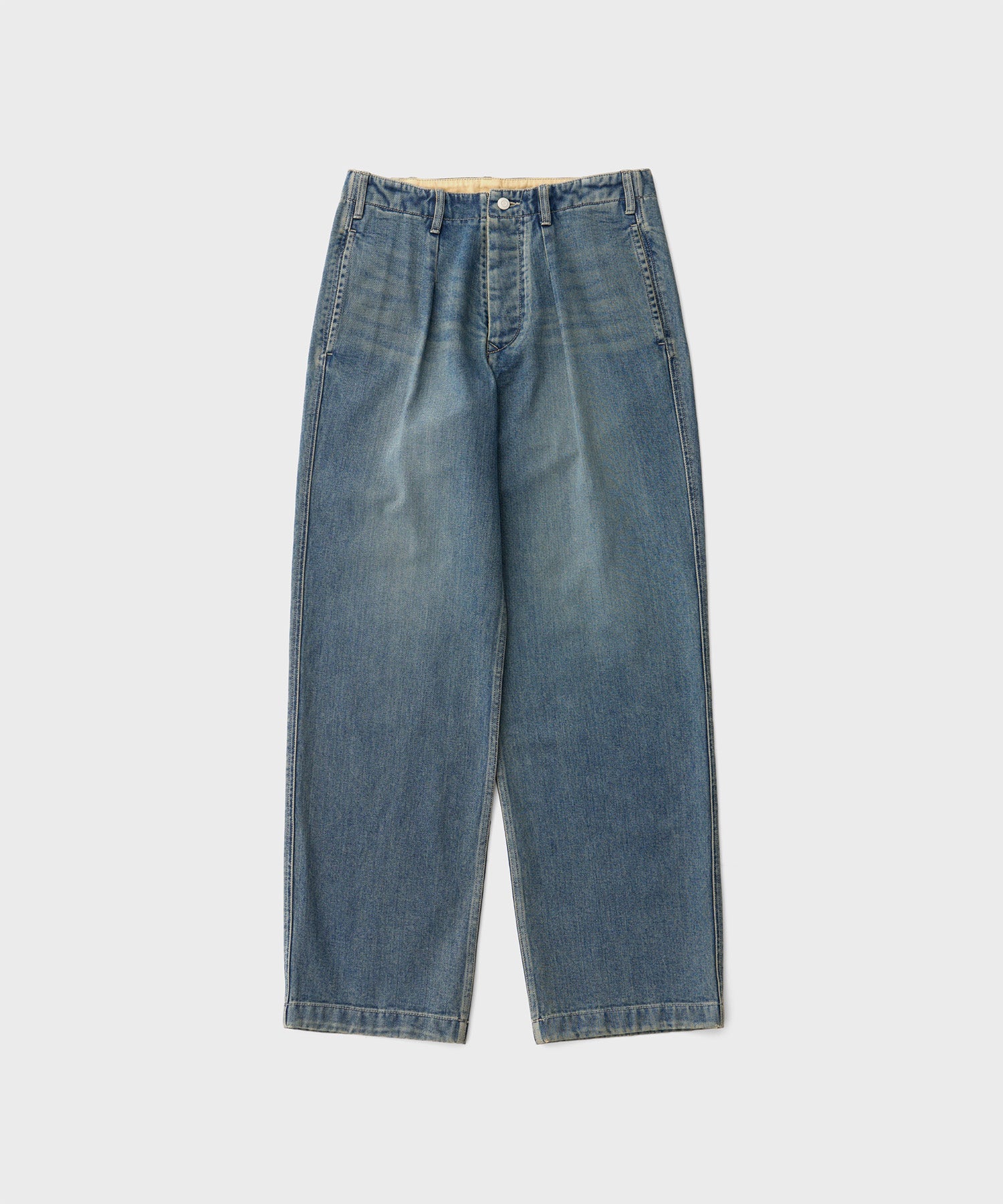 パンツ ANOTHER OFFICE Maverick One-Tuck Denim 1 ANOTHER OFFICE / Maverick One-Tuck Denim Pants FADED BLACK