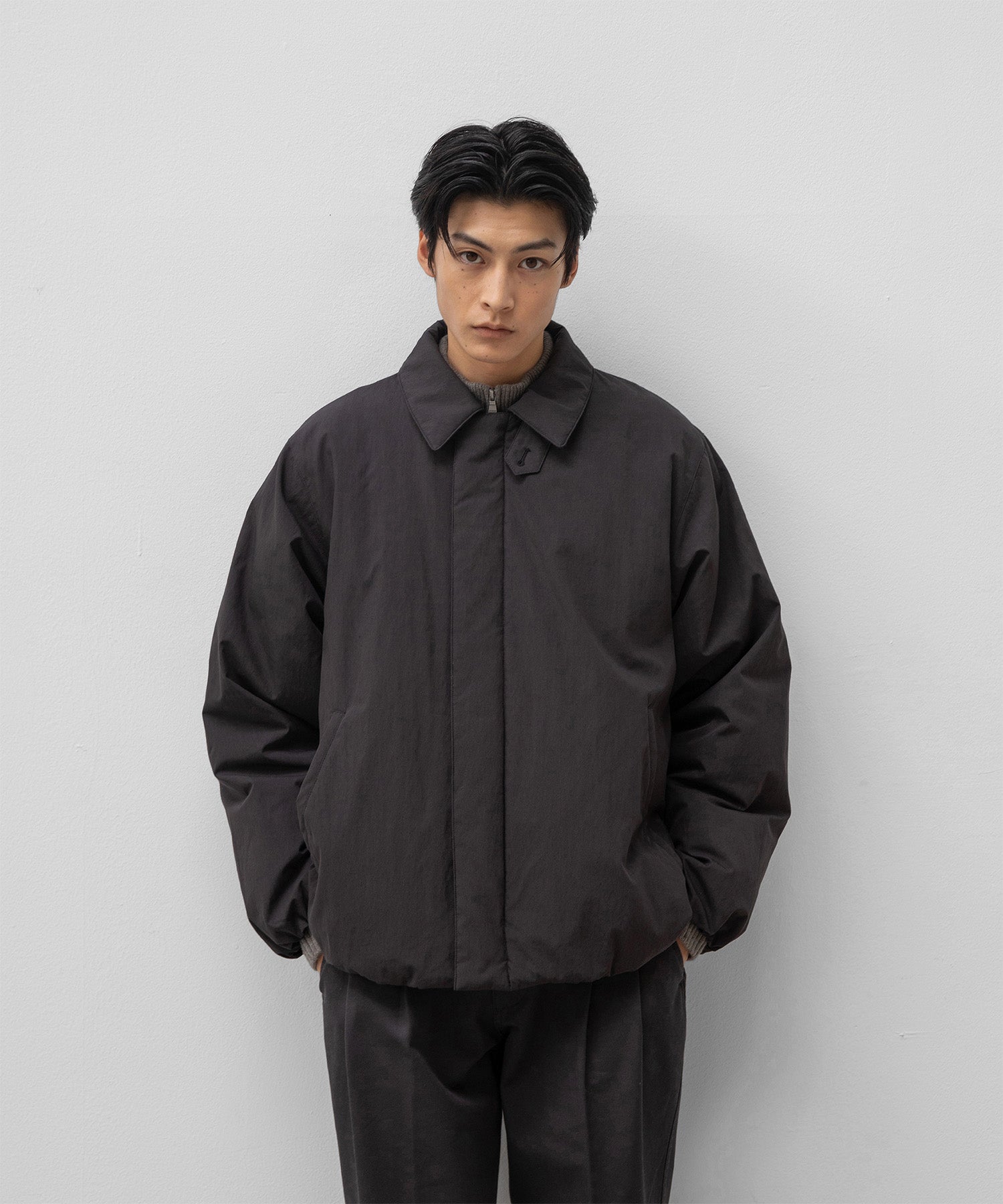 ANOTHER OFFICE アナザーオフィス アウター  中綿ジャケット　プリマロフト　チャコールグレー 韓国ブランド  正規取扱店 INPUT 広島