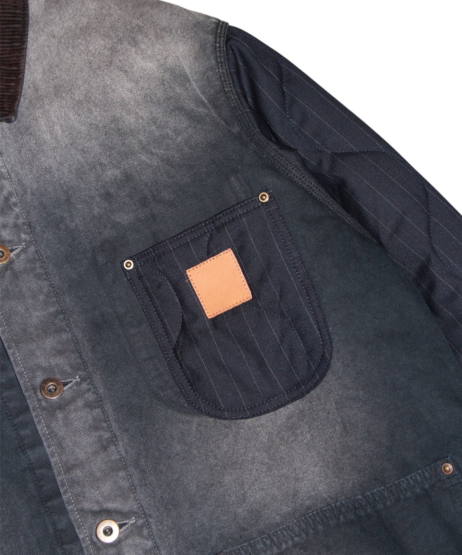 Vintage-effect work coat "BLACK"