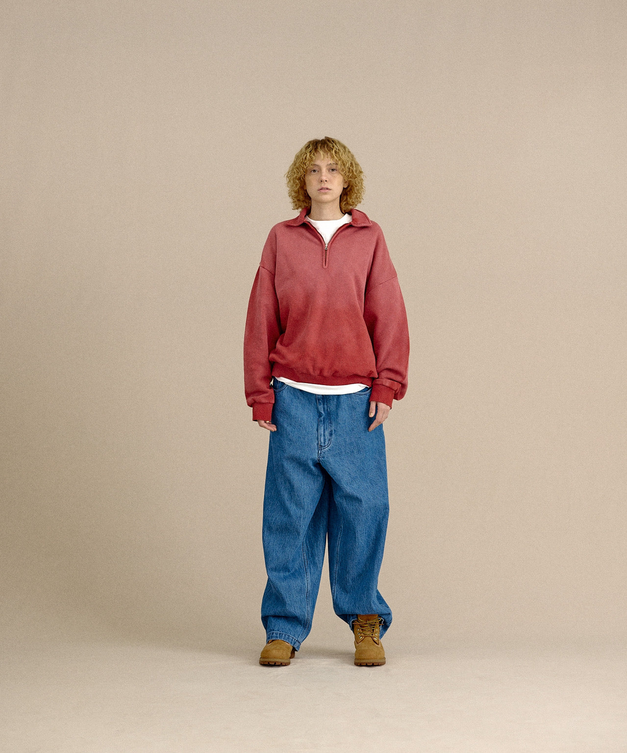 FARAH ファーラー スウェット ヴィンテージ ハーフジップ フェードオレンジ 通販 正規取扱店 INPUT