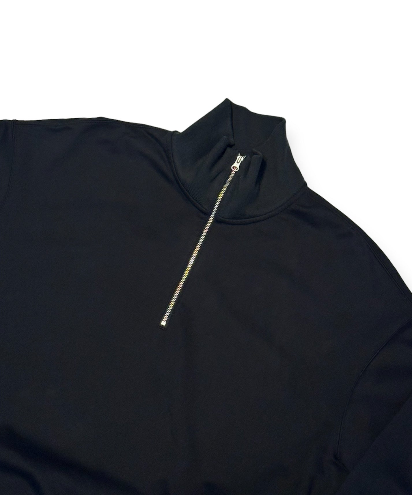 36G Super Fine Gauge Half Zip Pullover "BLACK"