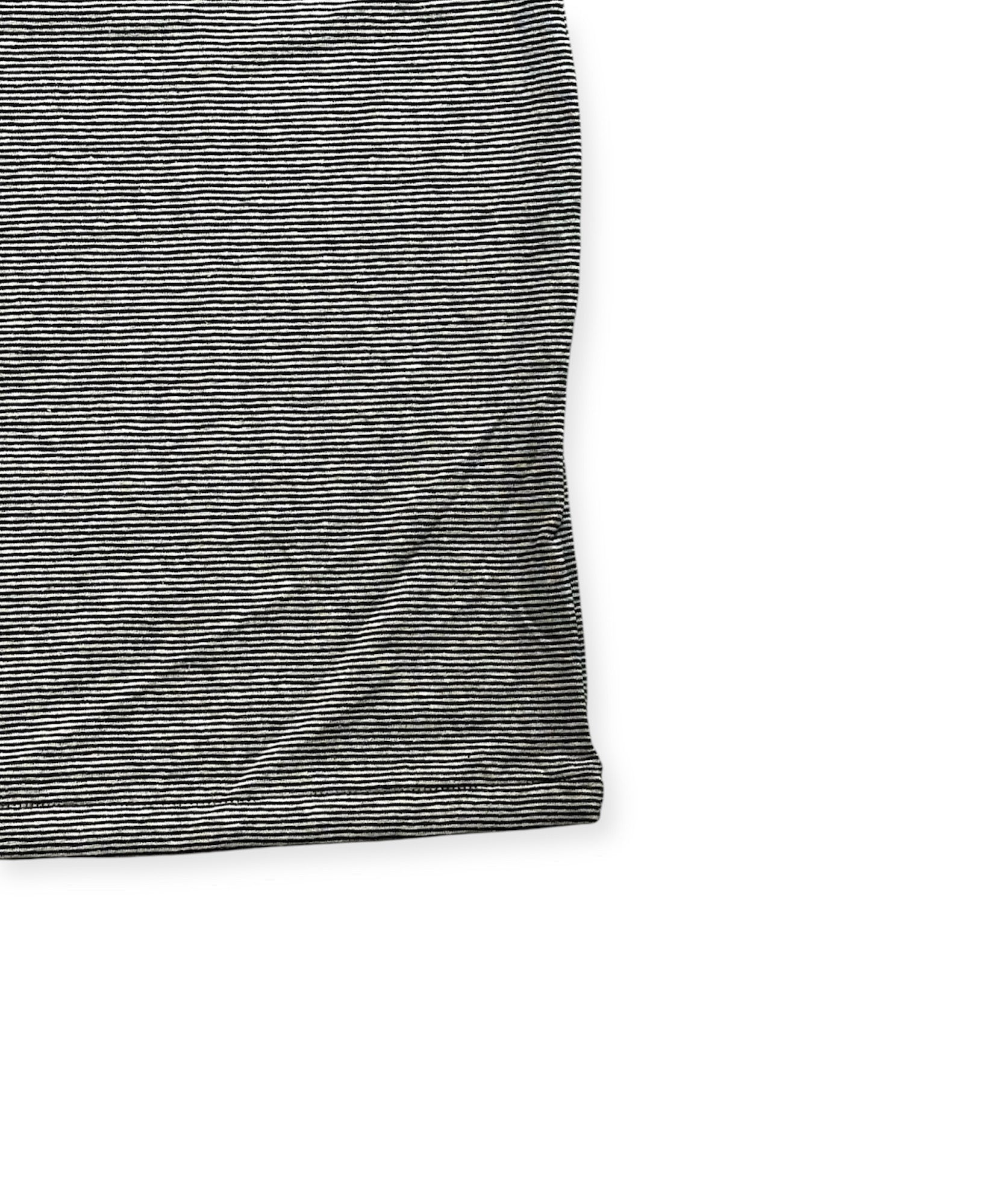 COTTON HEMP BORDER POCKET TEE "BLACK"