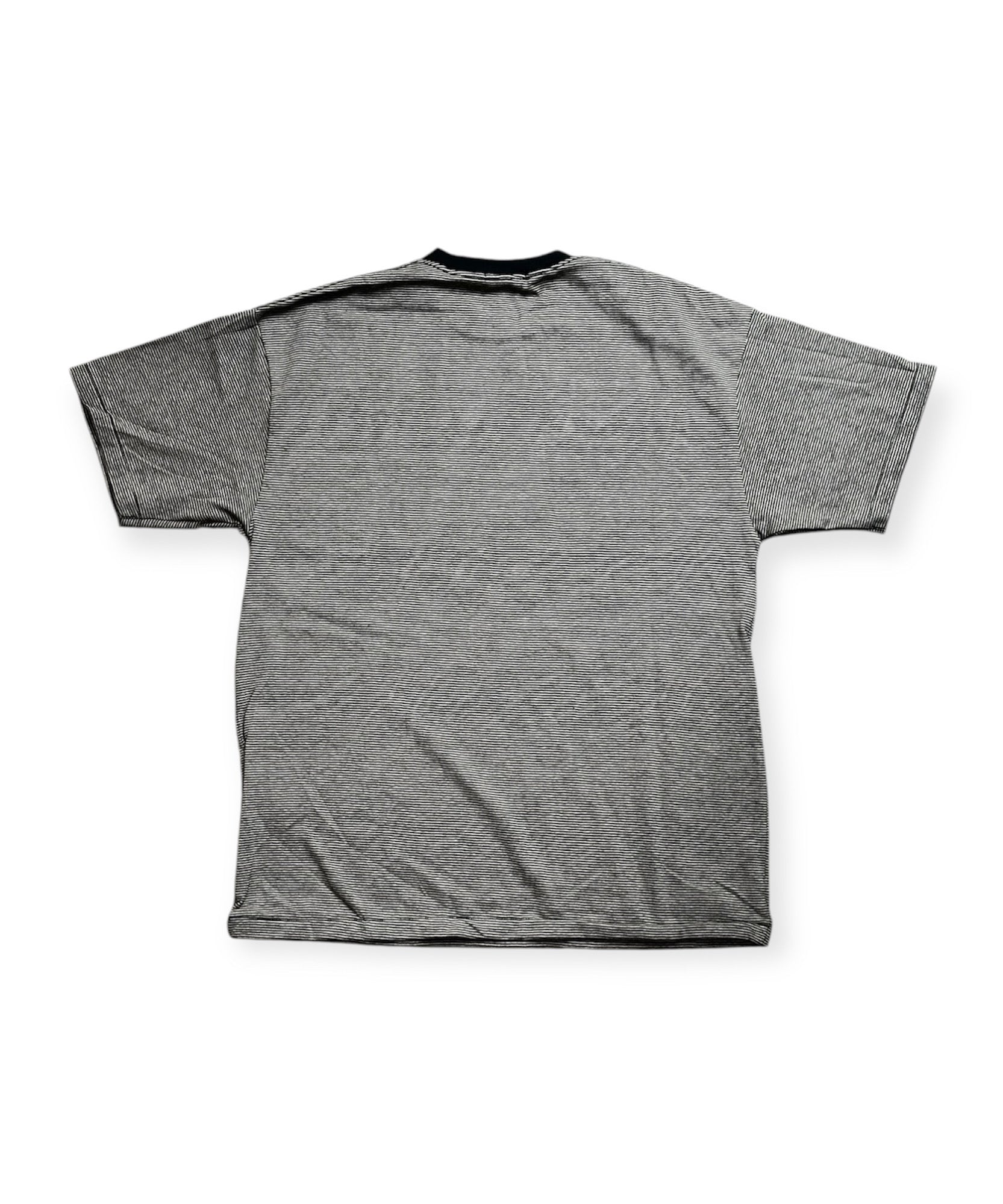 COTTON HEMP BORDER POCKET TEE "BLACK"