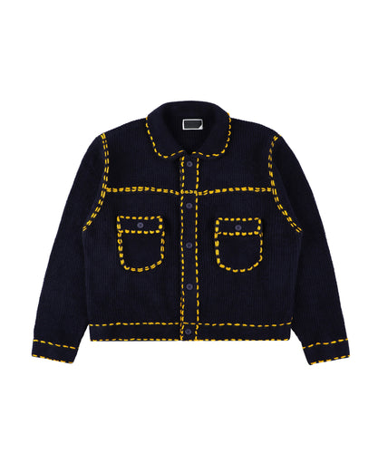 PHINGERIN フィンガリン アウター PG1 ニット ネイビー 通販 正規取扱店 INPUT