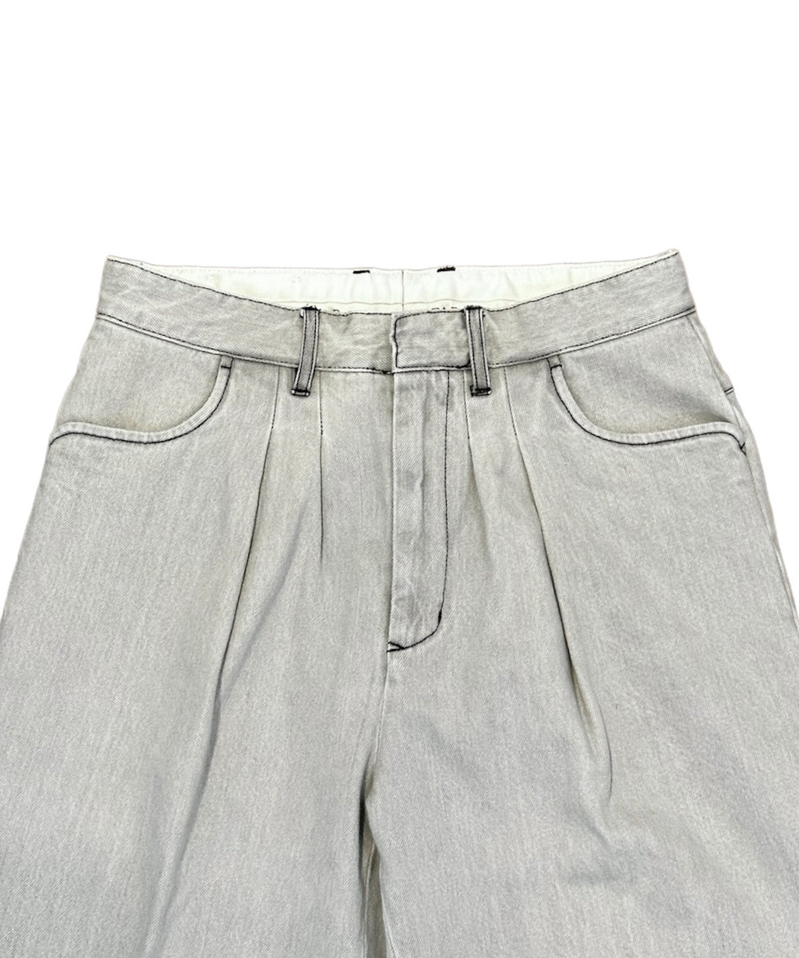 Two-tuck Wide Pants "GRAY"