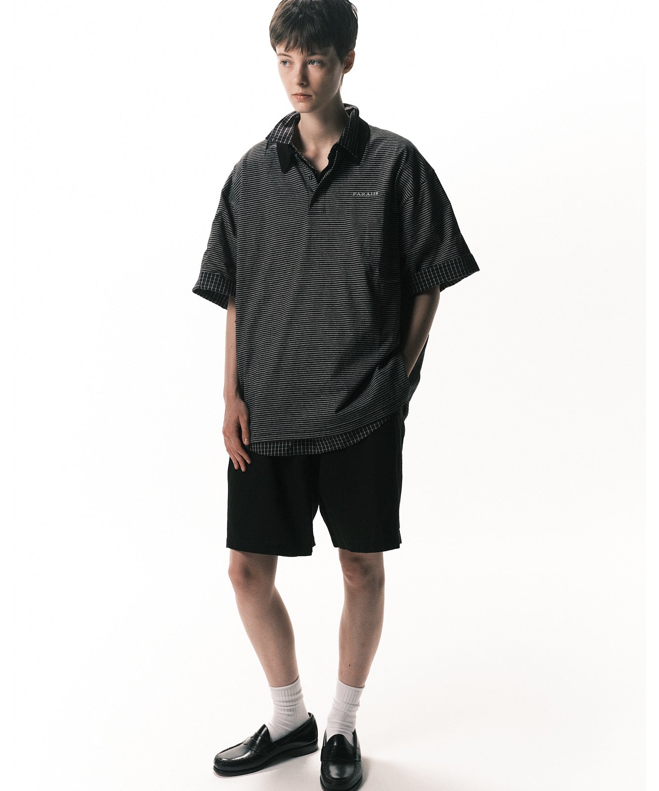 FARAH ファーラー シャツ 半袖シャツ グラフチェック チェック ブラック 通販 正規取扱店 INPUT