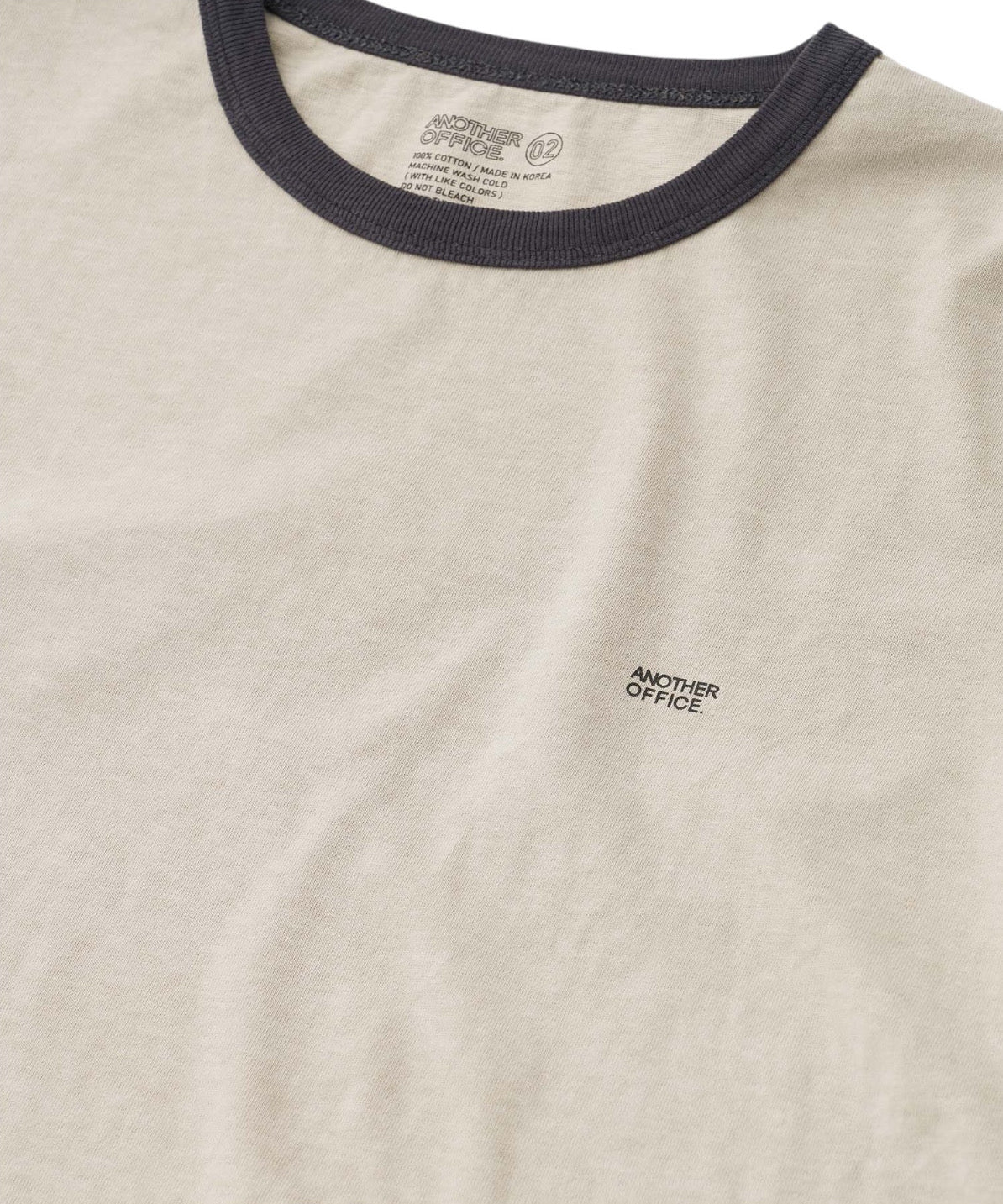 ANOTHER OFFICE アナザーオフィス Tシャツ リンガーT ピグメント  サンドベージュ 韓国ブランド  正規取扱店 INPUT 広島