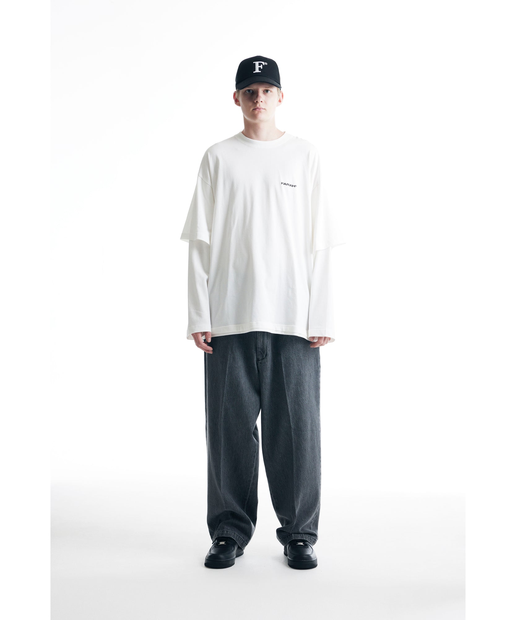 Layered L/S Tee "WHITE"