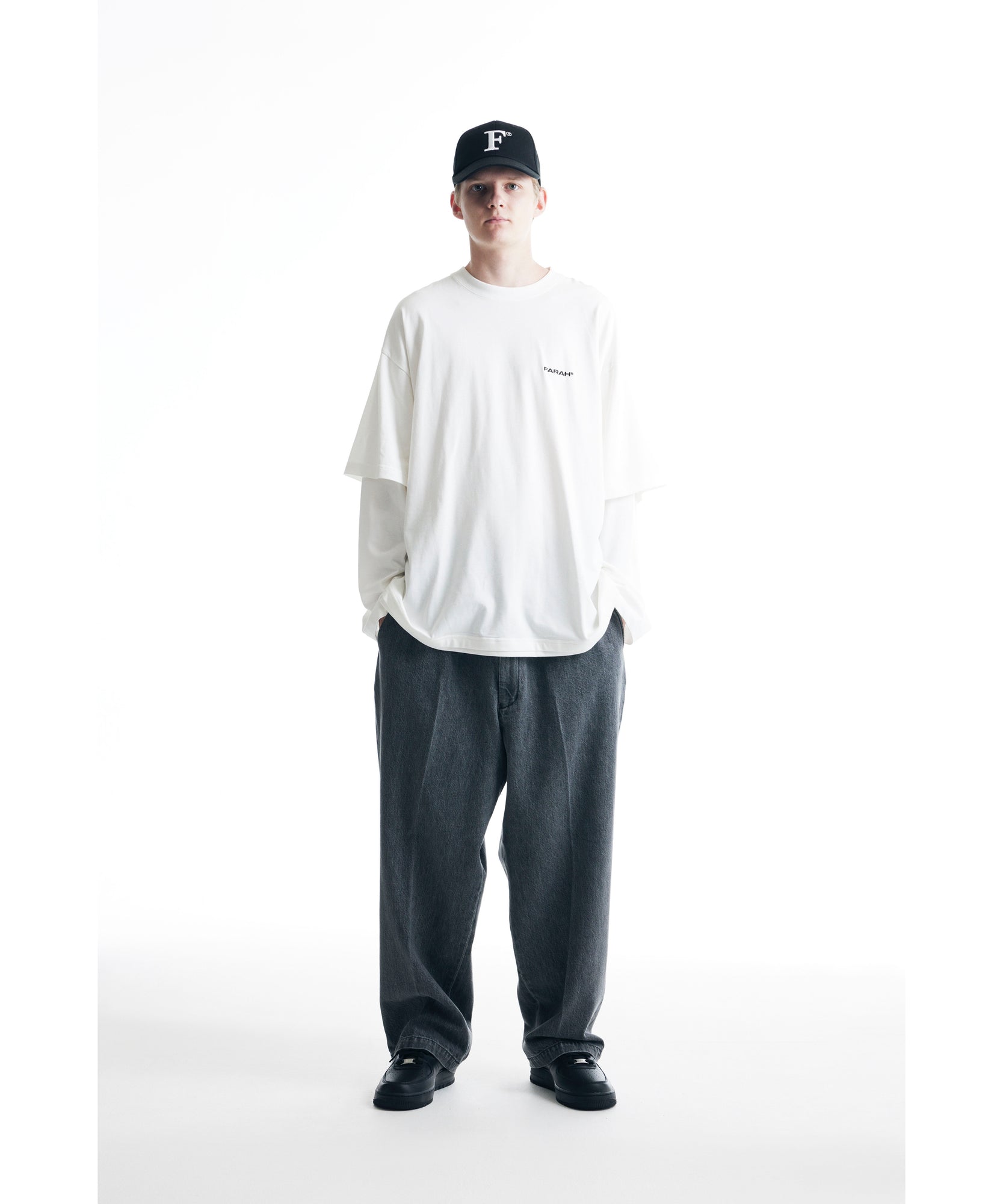 Layered L/S Tee "WHITE"