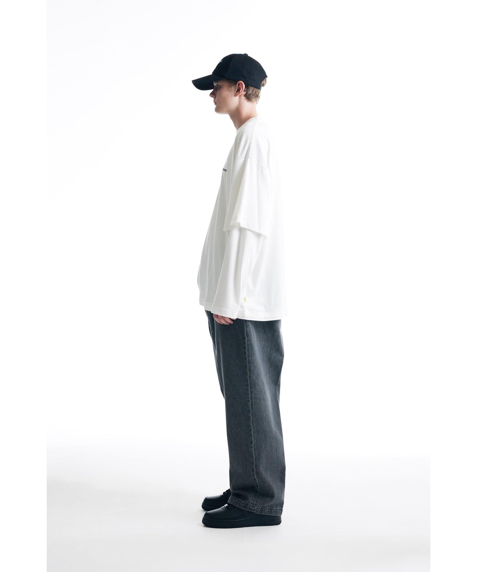 Layered L/S Tee "WHITE"
