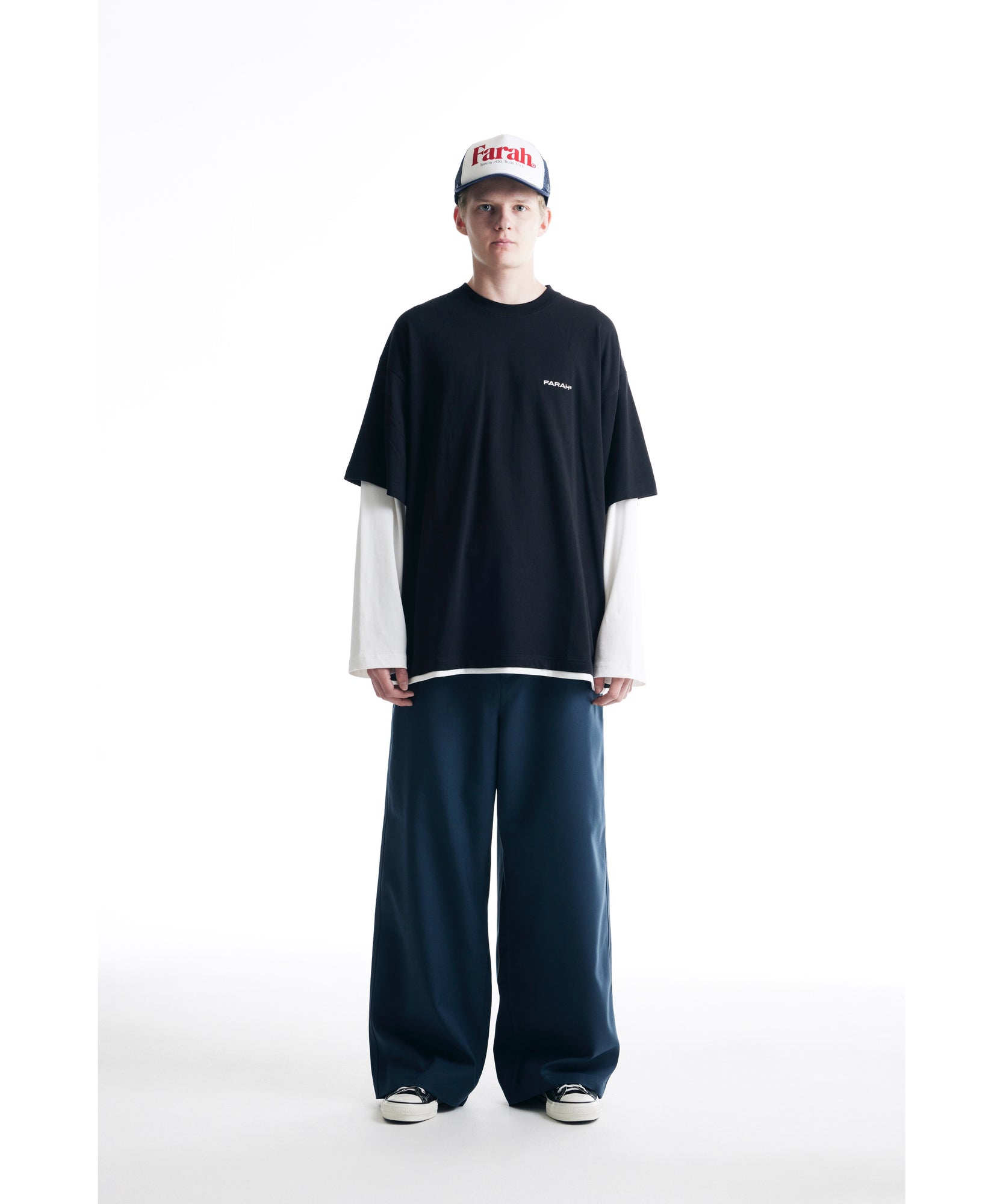 Layered L/S Tee "BLACK"