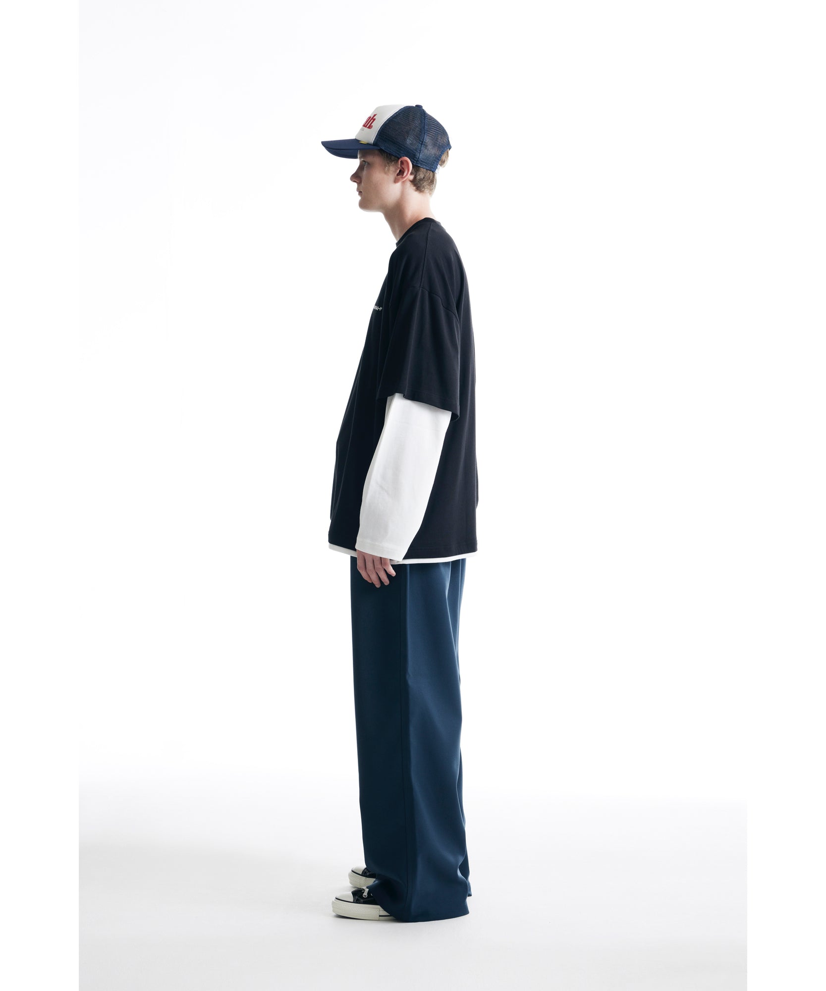 Layered L/S Tee "BLACK"