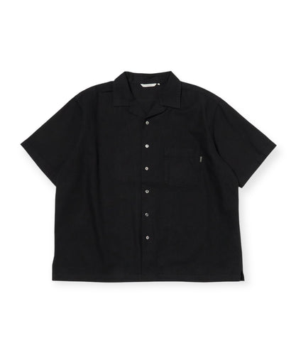 FARAH ファーラー シャツ 半袖シャツ オープンカラー コットンリネン ブラック 通販 正規取扱店 INPUT