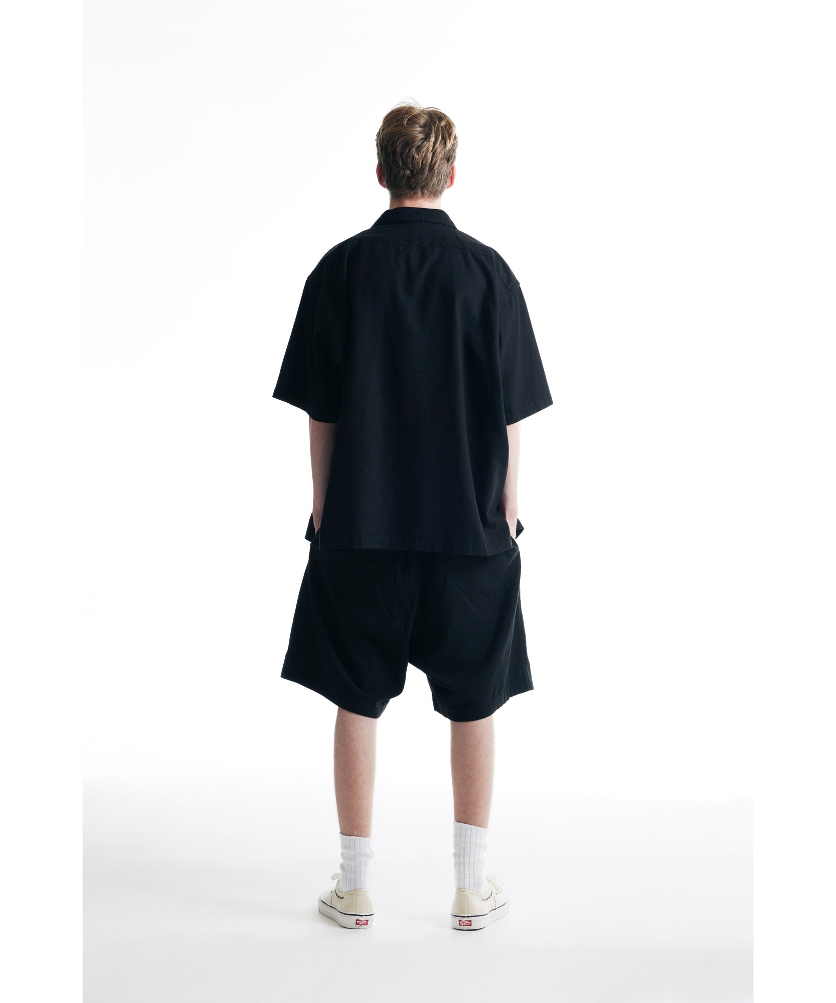 FARAH ファーラー シャツ 半袖シャツ オープンカラー コットンリネン ブラック 通販 正規取扱店 INPUT