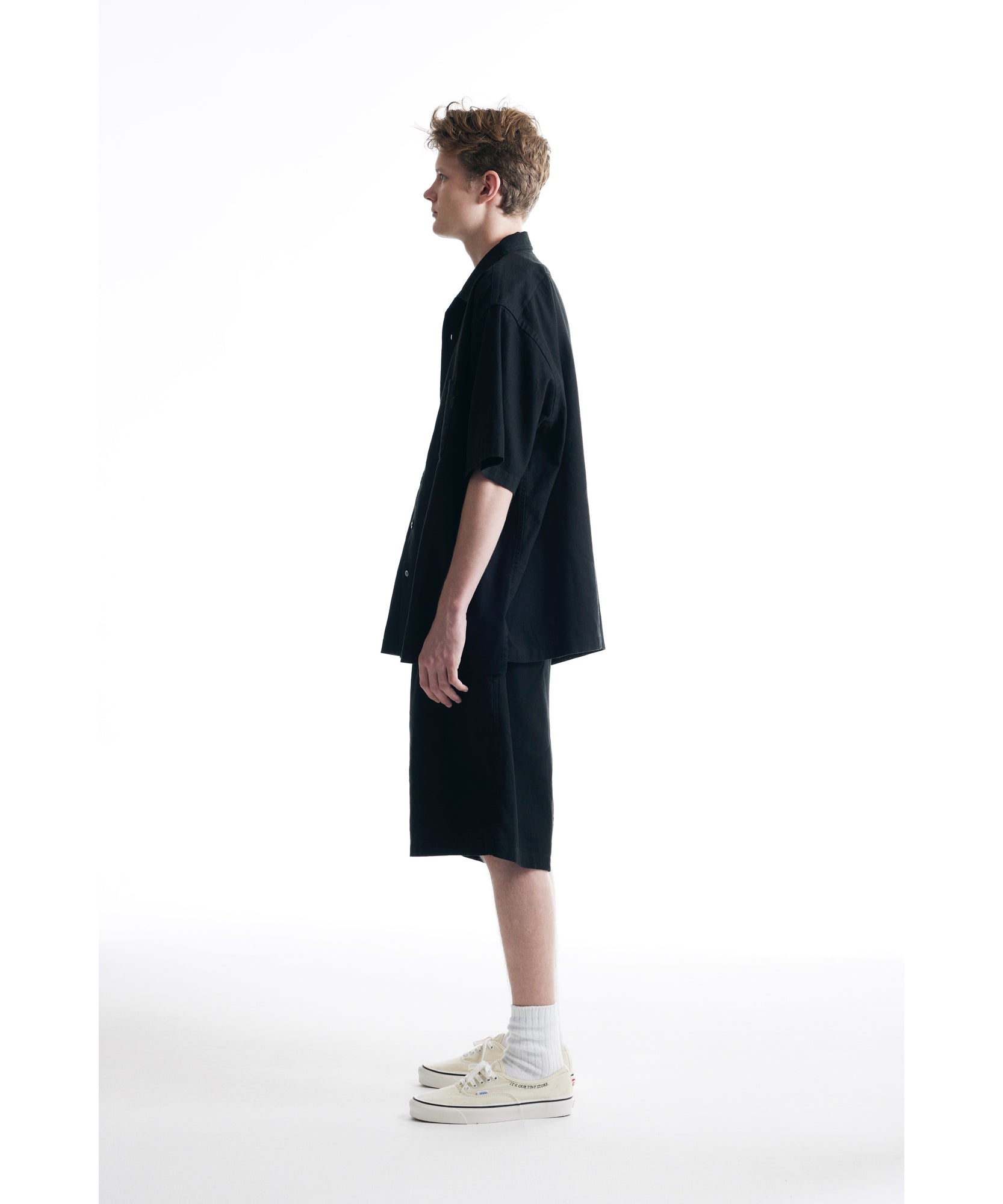 FARAH ファーラー シャツ 半袖シャツ オープンカラー コットンリネン ブラック 通販 正規取扱店 INPUT