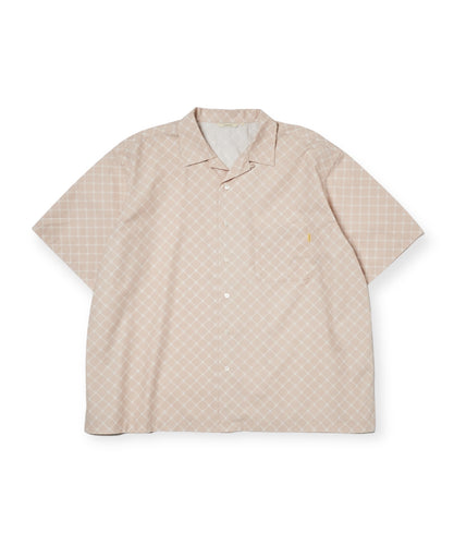 FARAH ファーラー シャツ 半袖シャツ オープンカラー モノグラム ベージュ 通販 正規取扱店 INPUT