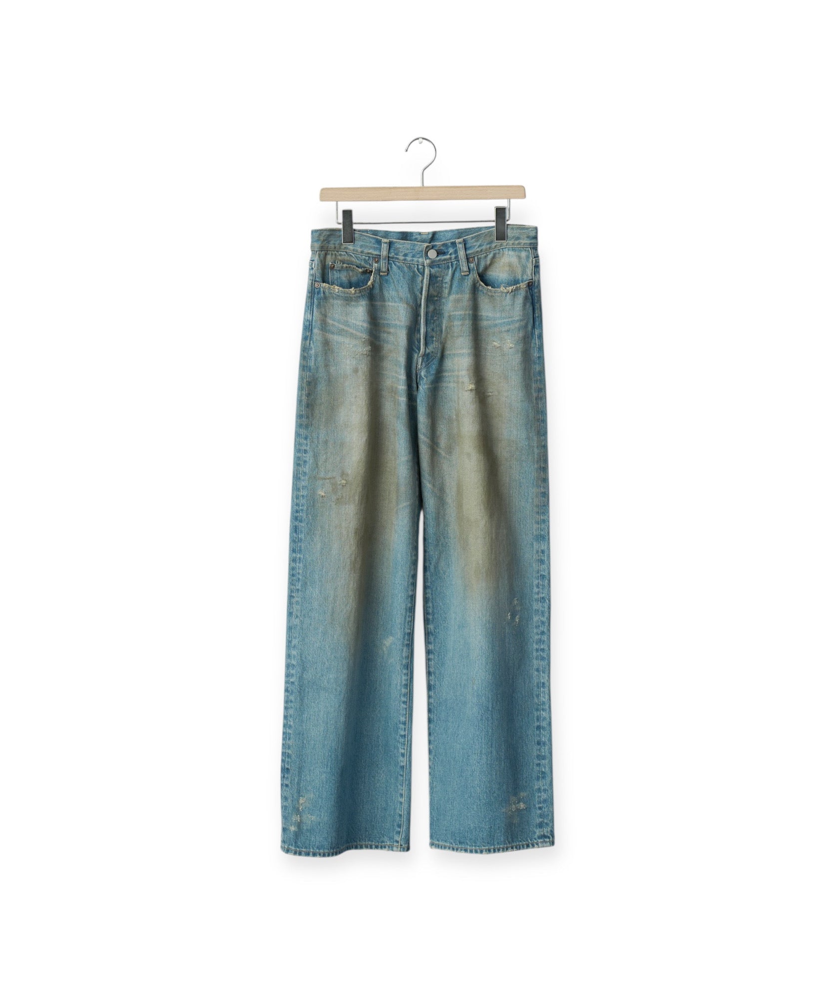 stein デニムパンツ stein / シュタイン】CHEMICAL BLEACHED DENIM JEANS - INDIGO