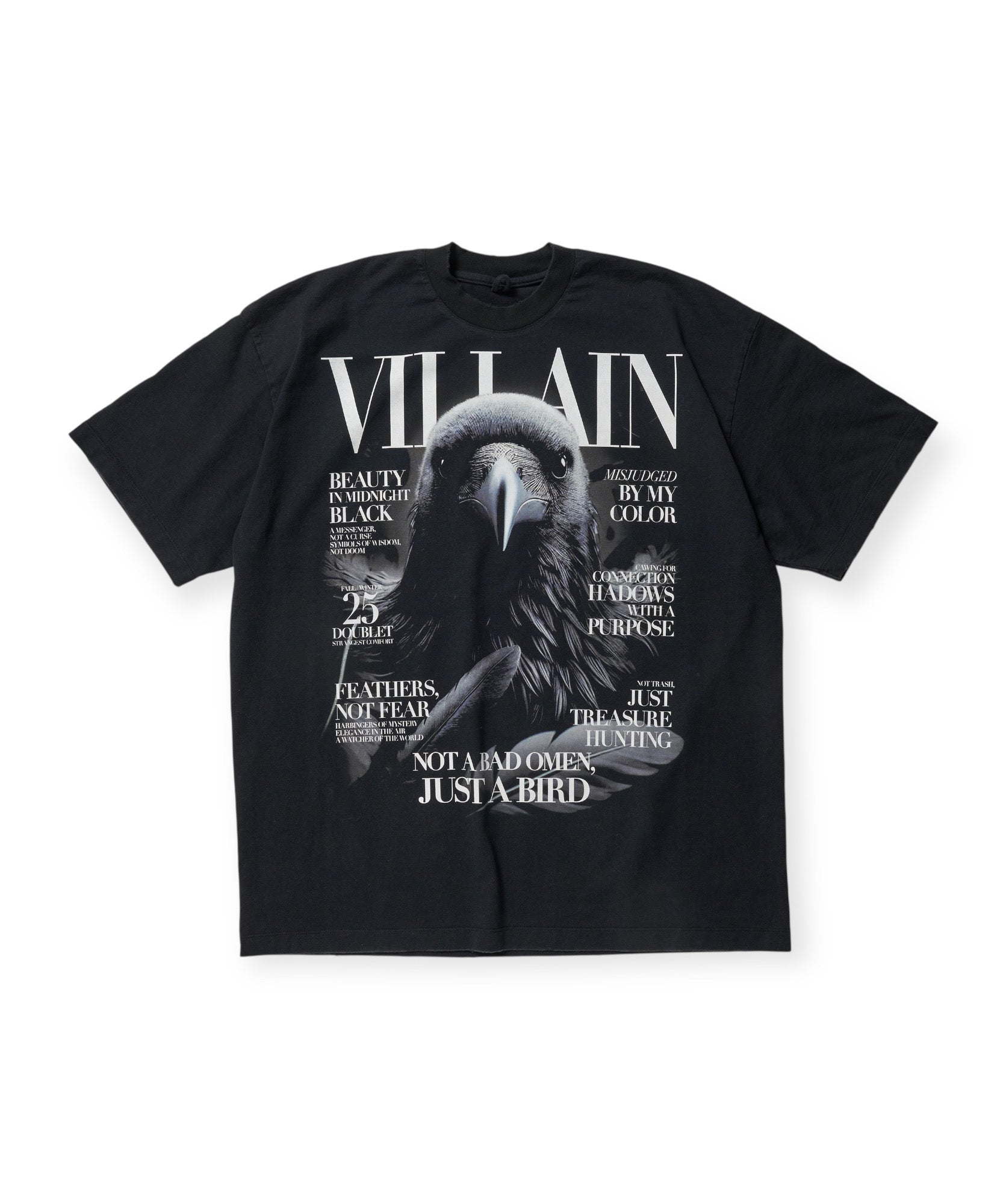 doublet ダブレット Tシャツ プリントT ヴィラン ブラック 通販 正規