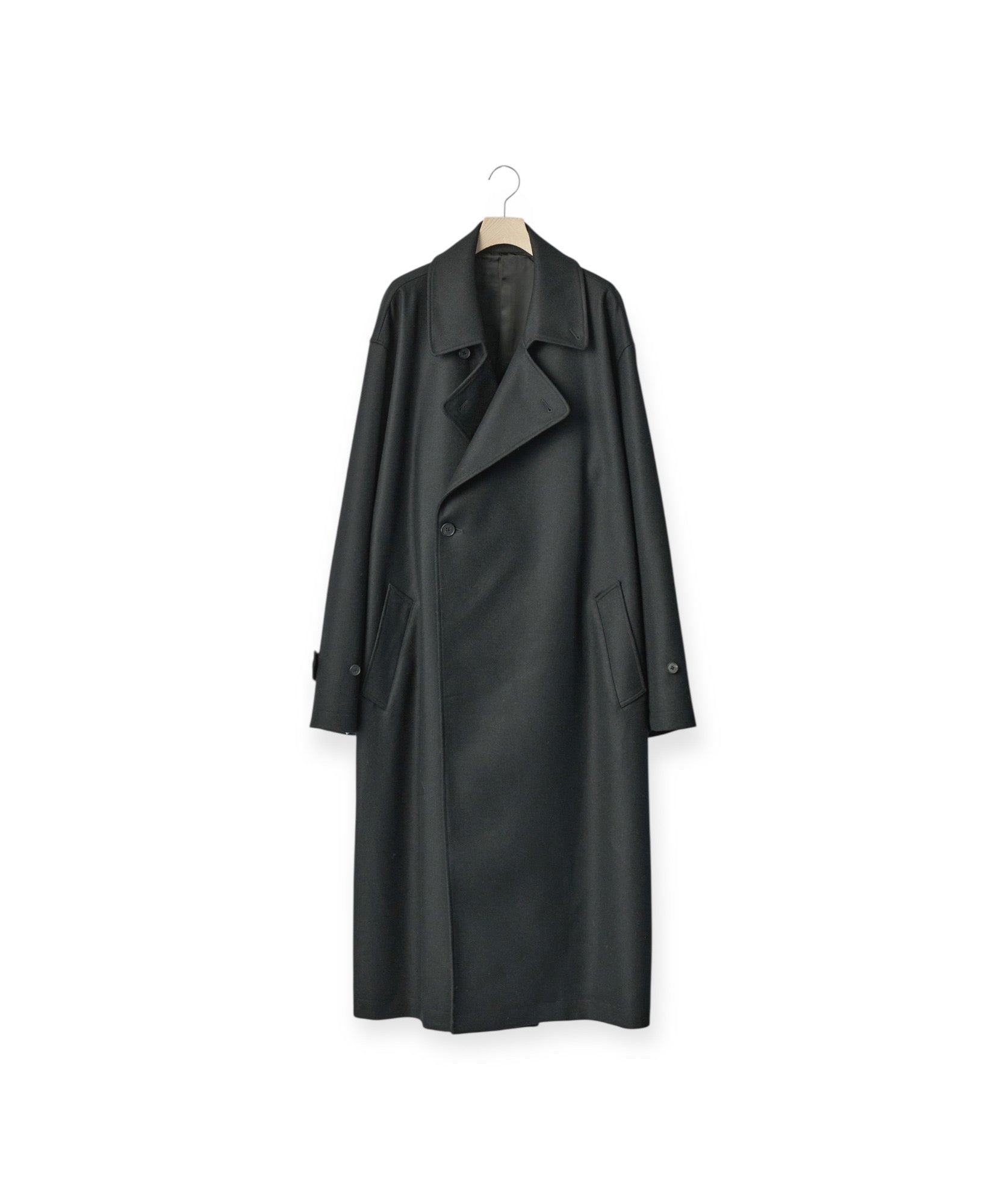 stein シュタイン　コート　黒　ブラック stein / シュタイン】OVERSIZED LAYERED SINGLE COAT - BLACK