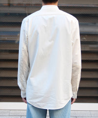 KHOKI コッキ　シャツ　バンドカラー　パッチワーク　キルト　ホワイト 通販 送料無料 正規取扱店 INPUT 広島