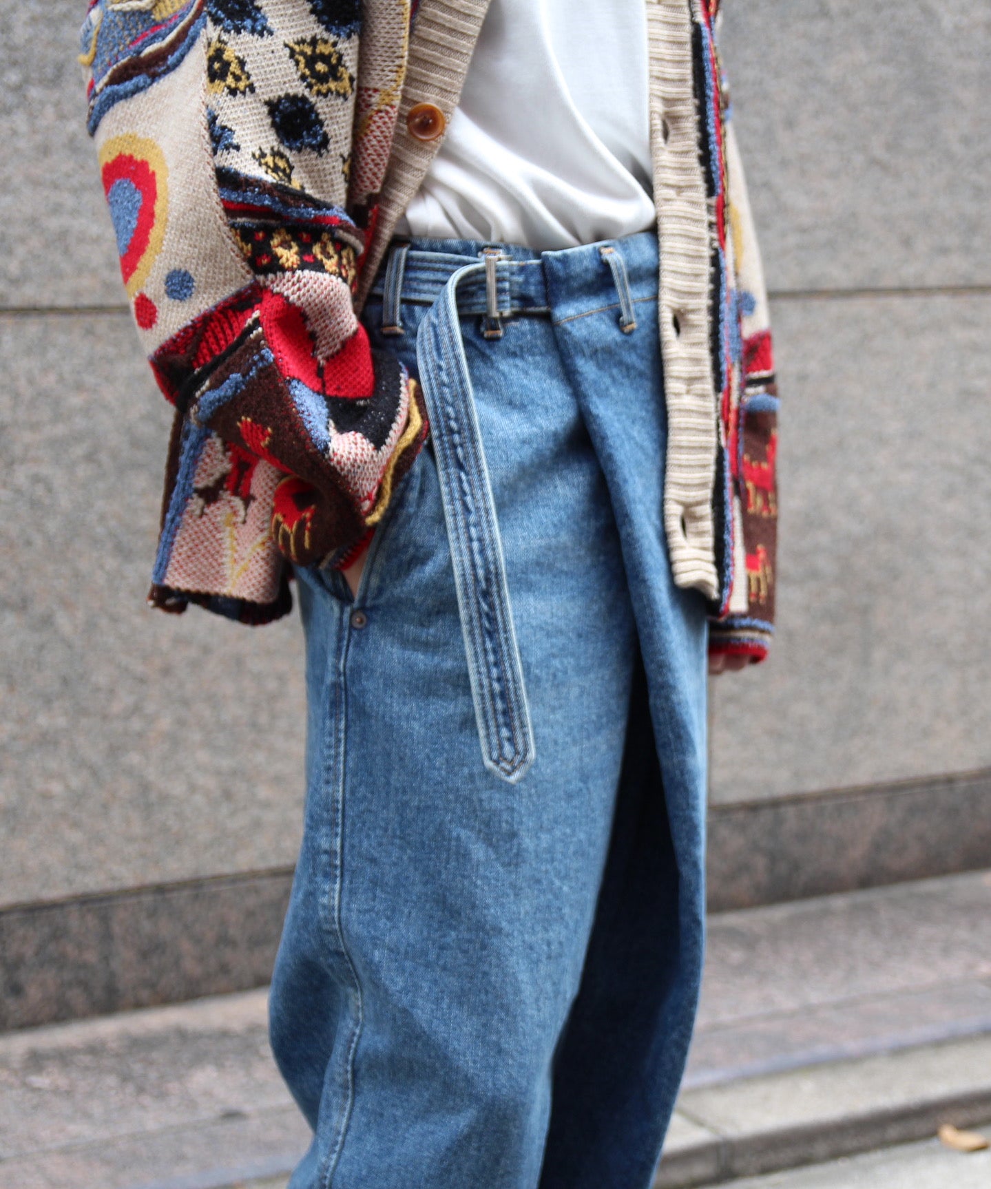 khoki コッキ19aw wrap denim pants ラップデニムパンツ - パンツ